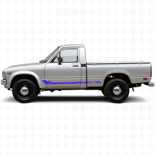 Honeycomb Stripes Side Vinyl Decal for Toyota Hilux 1978-1983_2