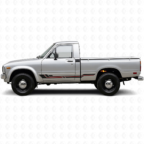 Curved Stripes Rocker Panel Vinyl Decal for Toyota Hilux 1978-1983_1