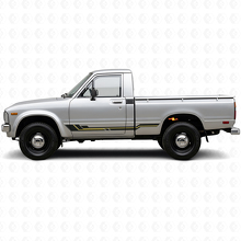 Curved Stripes Rocker Panel Vinyl Decal for Toyota Hilux 1978-1983_2