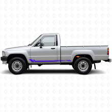 Honeycomb Stripes Side Vinyl Decal for Toyota Hilux 1983-1988_2