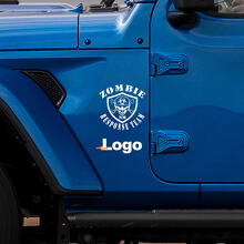 Zombie Outbreak Response Team Logo Vinyl Decal for Jeep Wrangler Rubicon_2