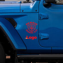 Zombie Outbreak Response Team Logo Vinyl Decal for Jeep Wrangler Rubicon_3