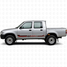 Checkered Flag Side Stripes Vinyl Decal for Toyota Hilux 1988-1997_3