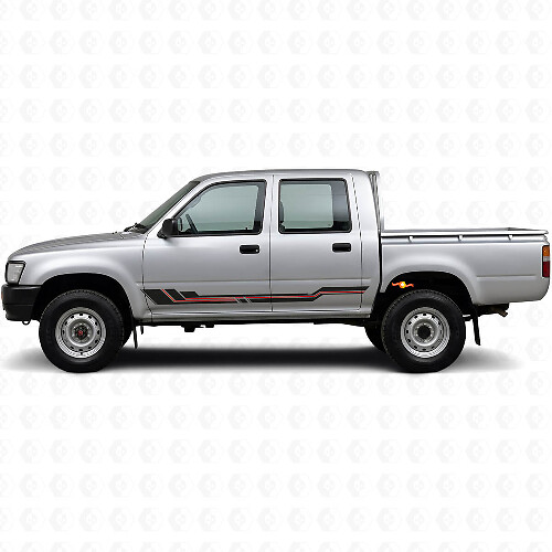 Curved Stripes Rocker Panel Vinyl Decal for Toyota Hilux 1988-1997_1