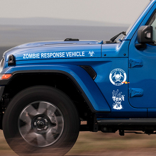 Zombie Outbreak Response Team Logo Vinyl Decal Kit for Jeep Wrangler Rubicon _2