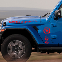 Zombie Outbreak Response Team Logo Vinyl Decal Kit for Jeep Wrangler Rubicon _3
