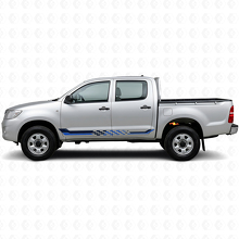 Checkered Flag Side Stripes Vinyl Decal for Toyota Hilux 2004-2015_2