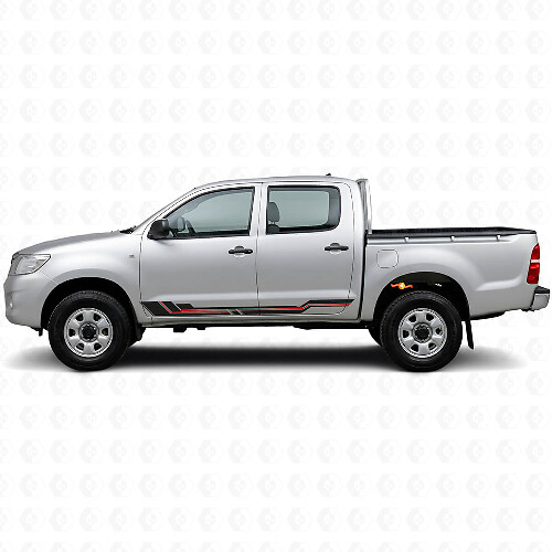 Curved Stripes Rocker Panel Vinyl Decal for Toyota Hilux 2004-2015