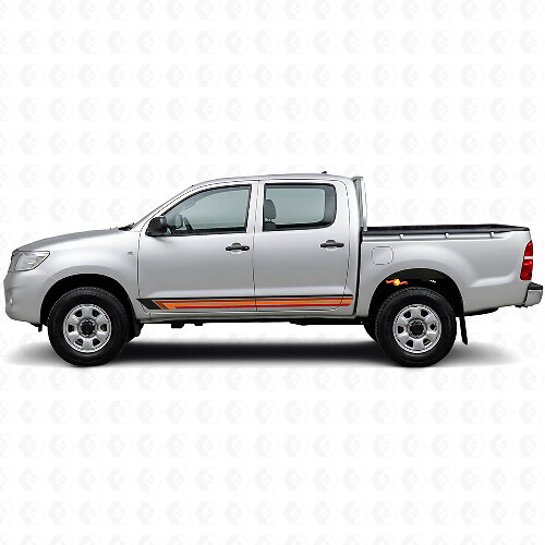 Vintage Straight Stripes Side Vinyl Decal for Toyota Hilux 2004-2015_1