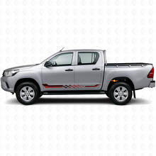 Checkered Flag Side Stripes Vinyl Decal for Toyota Hilux 2015+_3