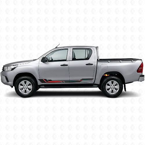 Curved Stripes Rocker Panel Vinyl Decal for Toyota Hilux 2015+_1