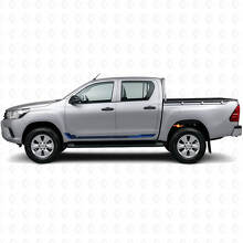 Racing Style Side Stripes Vinyl Decal for Toyota Hilux 2015+_2