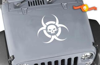 Jeep Rubicon Wrangler Zombie Outbreak Response Team Wrangler Skull  Decal #3