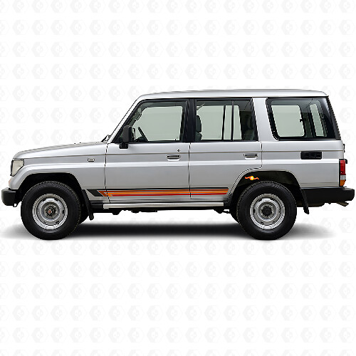 Vintage Straight Stripes Side Vinyl Decal for Toyota Land Cruiser Prado 1990-1996_1