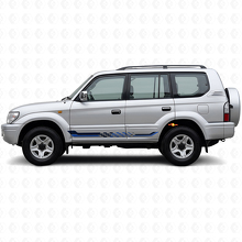 Checkered Flag Side Stripes Vinyl Decal for Toyota Land Cruiser Prado 1996-2002_2