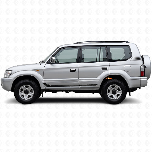 Racing Style Side Stripes Vinyl Decal for Toyota Land Cruiser Prado 1996-2002_1