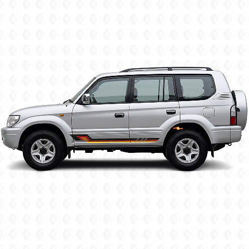Vintage Style Side Stripes Vinyl Decal for Toyota Land Cruiser Prado 1996-2002_1