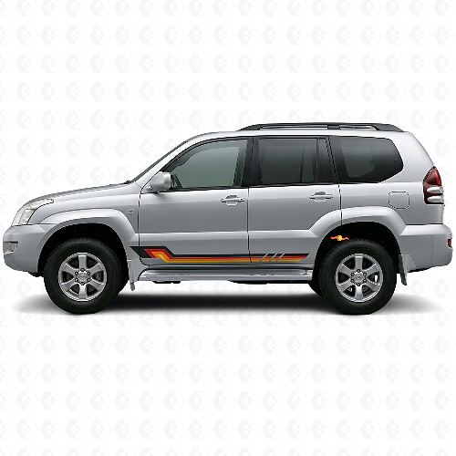 Vintage Style Side Stripes Vinyl Decal for Toyota Land Cruiser Prado 2002-2009_1