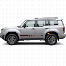 Checkered Flag Side Stripes Vinyl Decal for Toyota Land Cruiser Prado 2023+_3