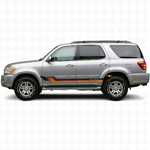Vintage Style Side Stripes Vinyl Decal for Toyota Sequoia 2000-2007_1