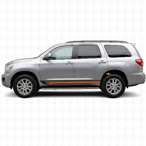 Vintage Straight Stripes Side Vinyl Decal for Toyota Sequoia 2007-2022