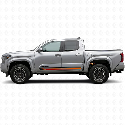 Vintage Straight Stripes Side Vinyl Decal for Toyota Tacoma 2023+_1