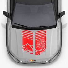 Mountain Style Bonnet Stripes Vinyl Decal for Jeep Compass 2026 3