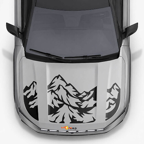 Mountain Style Hood Triple Stripes Vinyl Decal for Jeep Compass 2026