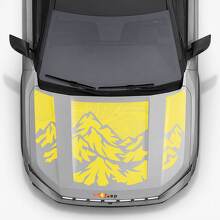 Mountain Topographic Style Hood Stripes Vinyl Decal for Jeep Compass 2026_3