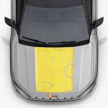 Topographic Style Bonnet Vinyl Decal for Jeep Compass 2026 2