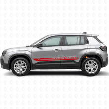 Checkered Curved Side Stripes Vinyl Decal for Jeep Avenger 2023+_3