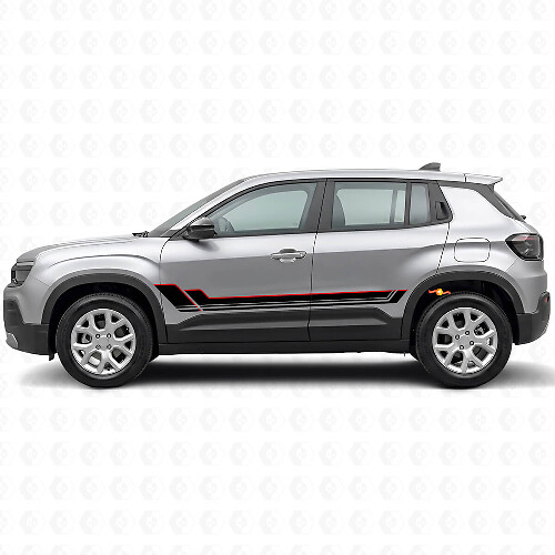 Twin Stripes Doors Vinyl Decal Kit for Jeep Avenger 2023+_1