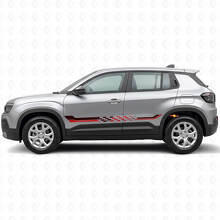 Checkered Flag Side Stripes Vinyl Decal for Jeep Avenger 2023+_3