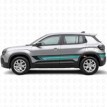 Vintage Straight Stripes Side Vinyl Decal for Jeep Avenger 2023+_2