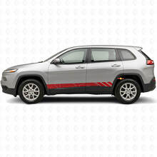 Topographic Style Stripes Side Vinyl Decal for Jeep Cherokee KL 2013-2023_3