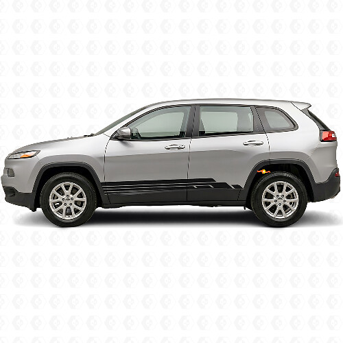 Curved Stripes Side Vinyl Decal Kit for Jeep Cherokee KL 2013-2023