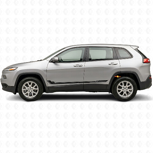 Racing Style Side Stripes Vinyl Decal for Jeep Cherokee KL 2013-2023