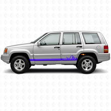 Mountains Thin Stripes Side Vinyl Decal for Jeep Grand Cherokee 1993-1998_2
