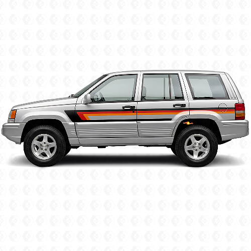 Triple Stripes Door Side Vinyl Decal for Jeep Grand Cherokee 1993-1998_1