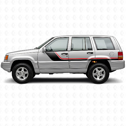 Twin Stripes Side Vinyl Decal for Jeep Grand Cherokee 1993-1998