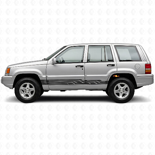 Intertwined Stripes Side Vinyl Decal for Jeep Grand Cherokee 1993-1998
