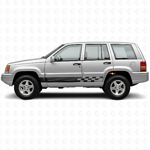 Checkered Stripes Side Vinyl Decal for Jeep Grand Cherokee 1993-1998
