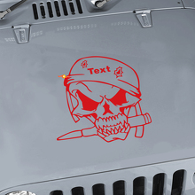 Military Soldier Skull Hood Vinyl Decal For Jeep Wrangler TJ LJ JK_3
