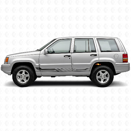 Checkered Flag Side Stripes Vinyl Decal for Jeep Grand Cherokee 1993-1998