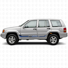 Checkered Flag Side Stripes Vinyl Decal for Jeep Grand Cherokee 1993-1998_2