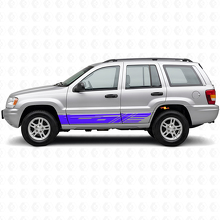 Decorated Side Stripes Vinyl Decal Kit for Jeep Grand Cherokee 1999-2004_2