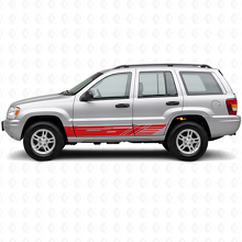 Decorated Side Stripes Vinyl Decal Kit for Jeep Grand Cherokee 1999-2004_3
