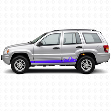 Mountains Thin Stripes Side Vinyl Decal for Jeep Grand Cherokee 1999-2004_2