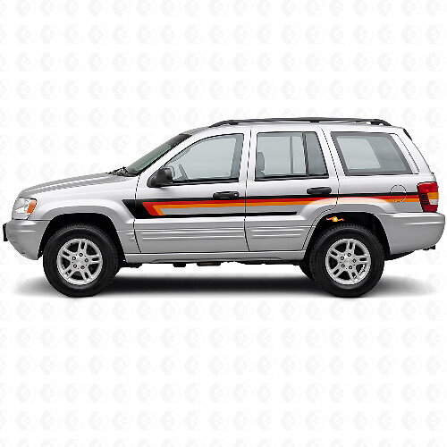 Triple Stripes Door Side Vinyl Decal for Jeep Grand Cherokee 1999-2004