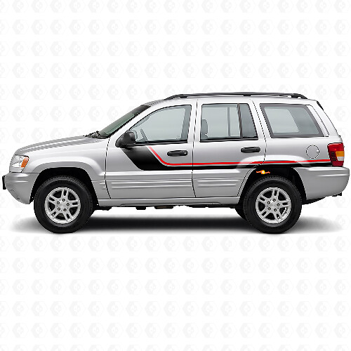 Twin Stripes Side Vinyl Decal for Jeep Grand Cherokee 1999-2004